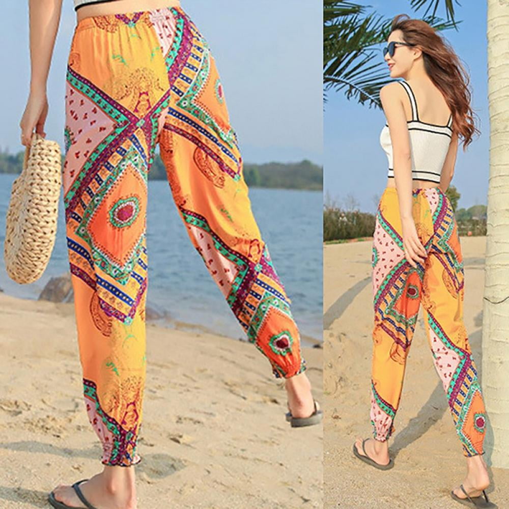 Buy Present Women's Harem Pants Loose Casual Lounge Yoga Beach Pant Joggers  Size Free Size (28 Till 34) Printed Dhoti Black Color at Amazon.in